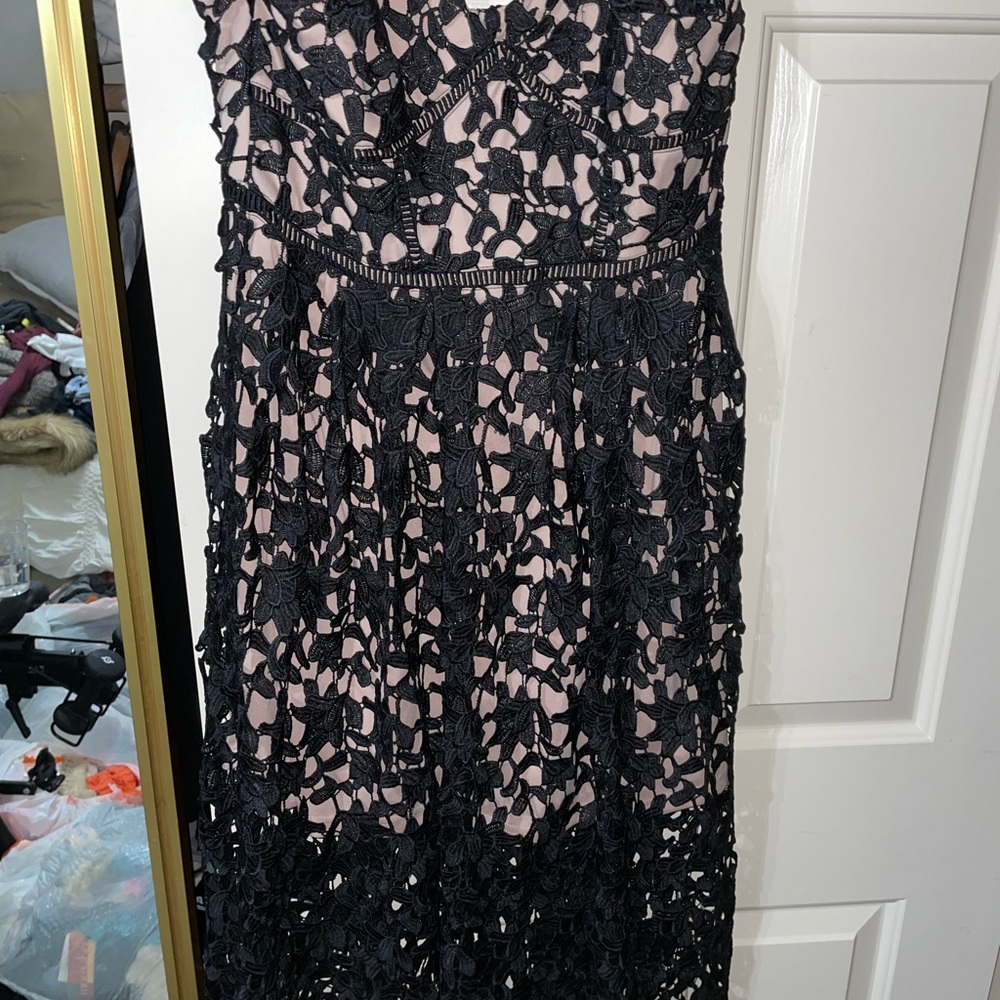 Aqua Black Lace midi dress - Picture 5 of 5